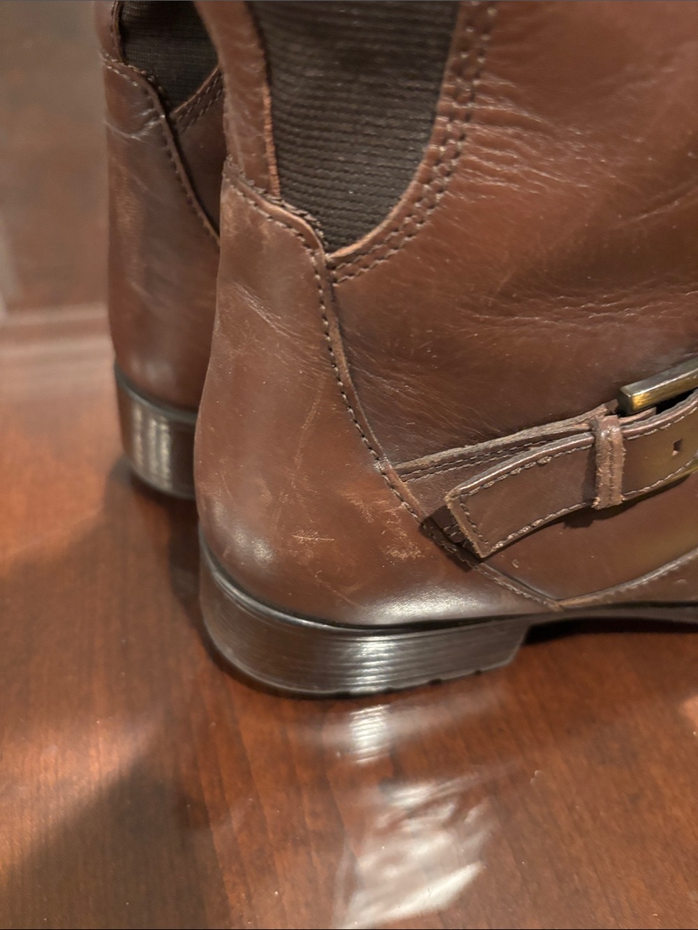 Clarks Women's Knee high Brown Leather Boots - Picture 12 of 14
